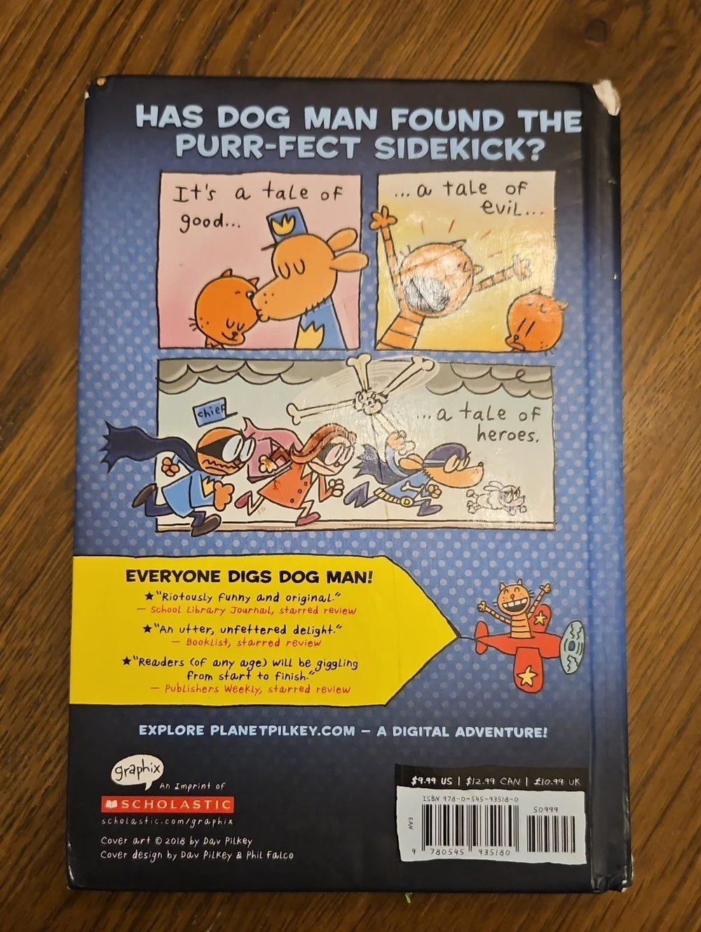 Scholastic Dog Man and Cat Kid Kids Graphic Novel Blue & Black